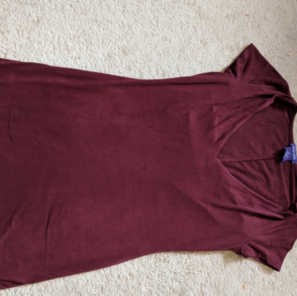 Hot gal purple velvet form fitting dress